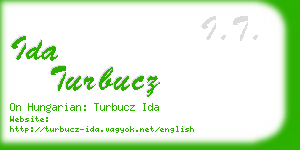 ida turbucz business card